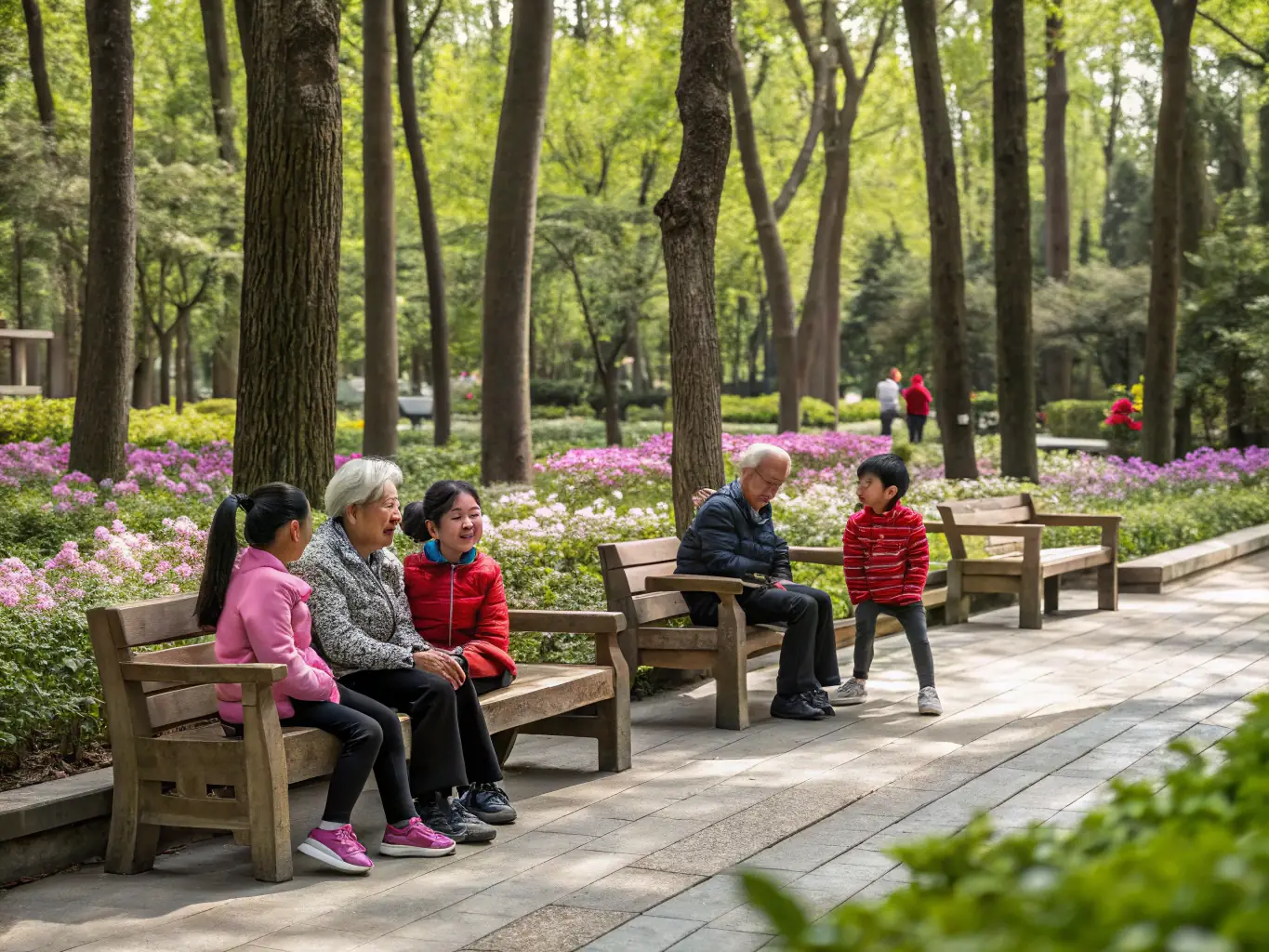 An image showing a group of retirees participating in a community activity, smiling and engaging with each other.